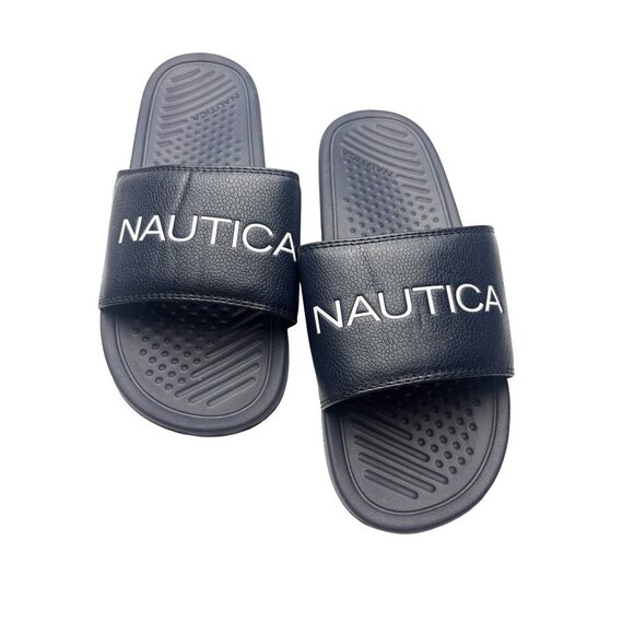 Nautica Mens Slide Sandals US 11 Navy Comfortable‎ Durable Casual Footwear - Picture 3 of 4